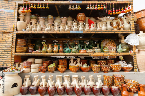 Goods on display at a shop in Kashgar (Xinjiang, China)