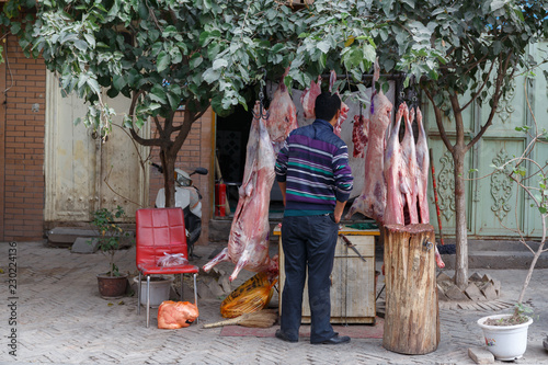 Fresh lamb meat - captured in the streets of Kashgar (Xinjiang, China)