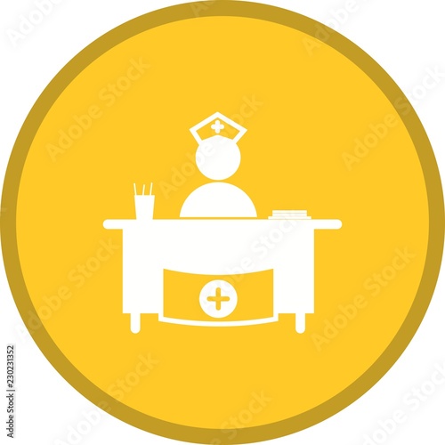 Hospital reception Glyph icon