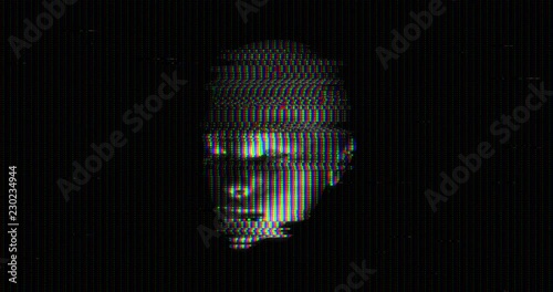 Artificial Intelligence Human Head Digital Noise Technology Animation