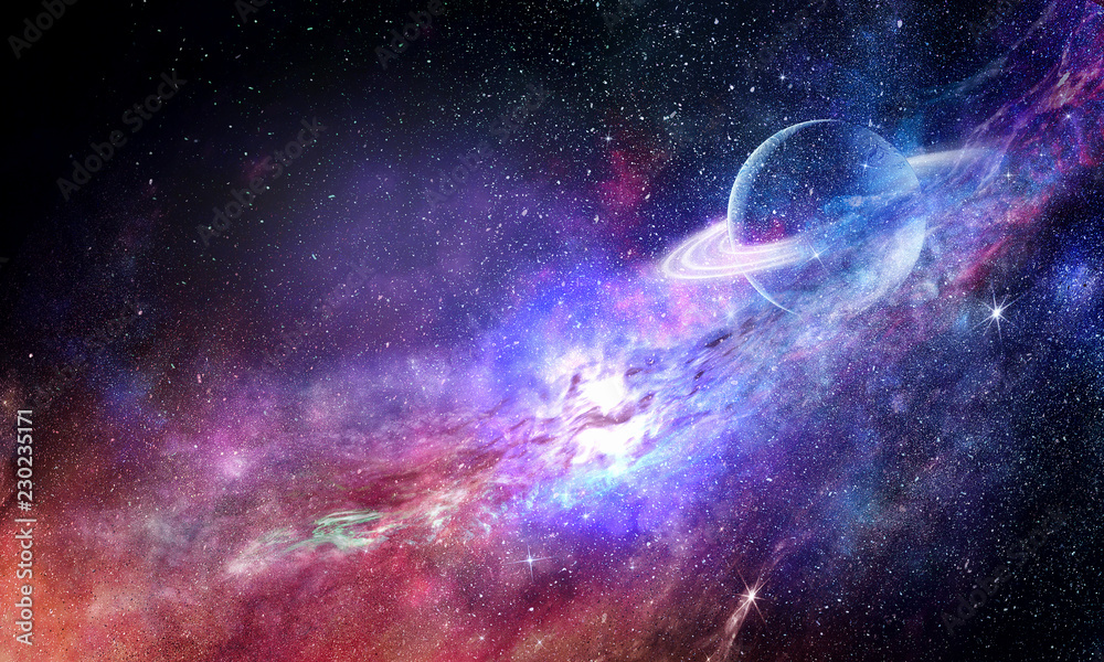 Fototapeta premium Space planets and nebula