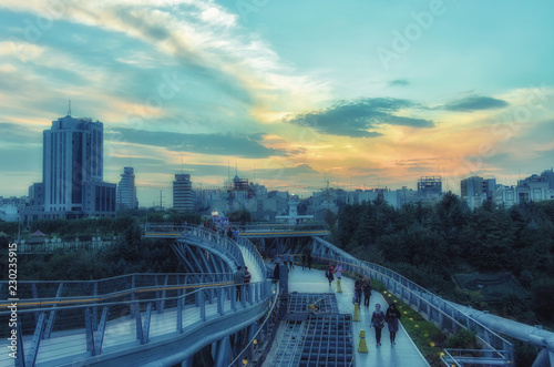 View of Tabiat Bridge in Tehran. Iran