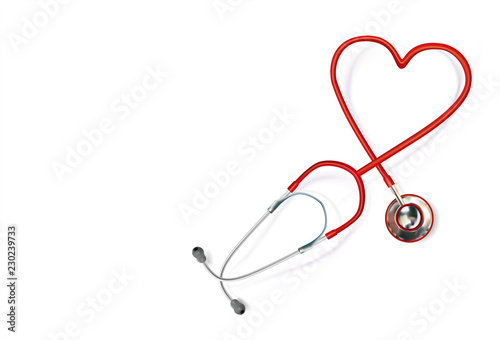Medical Headphones with Heart or Cardiac Arrest in 3D Illustration Format