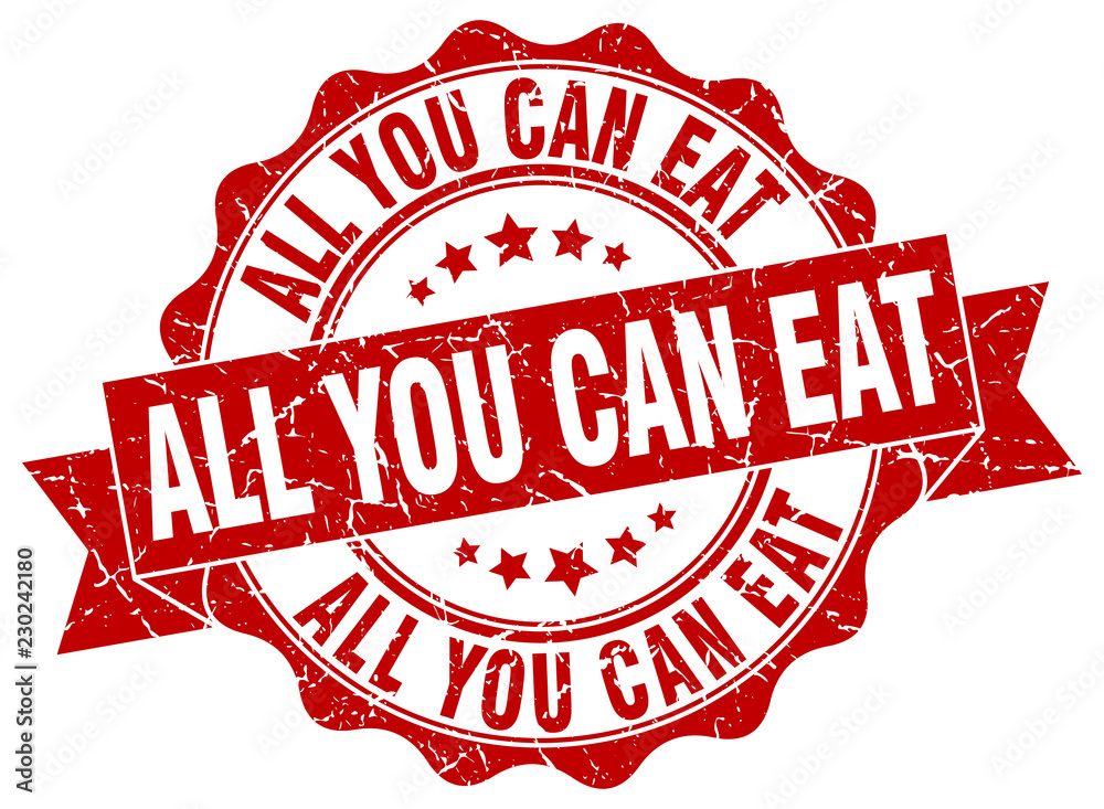 Obraz premium all you can eat stamp. sign. seal