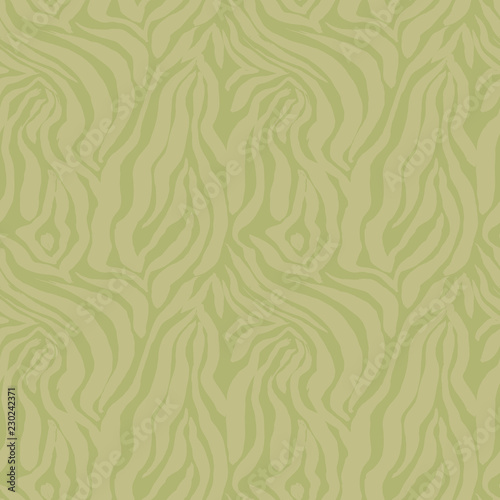 Brush painted freehand lines seamless pattern. Green stripes grunge background. Vector illustration.