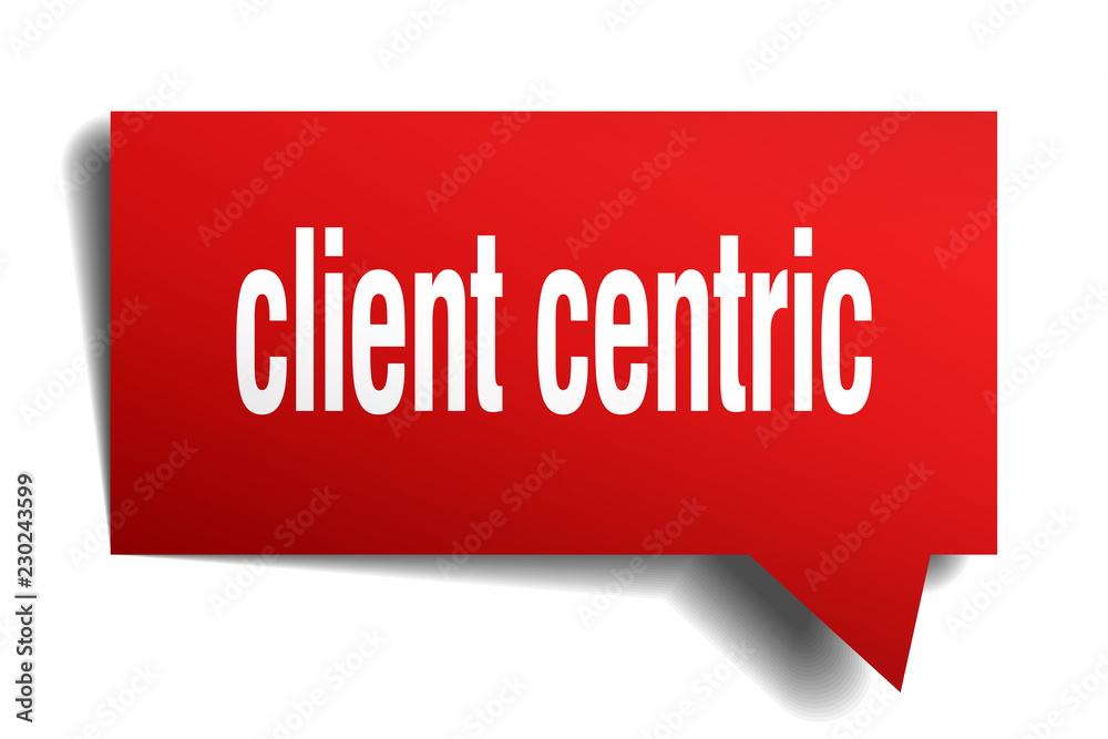 client centric red 3d speech bubble client centric red 3d speech bubble
