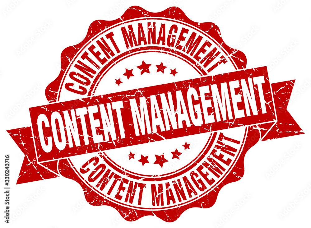 Fototapeta premium content management stamp. sign. seal