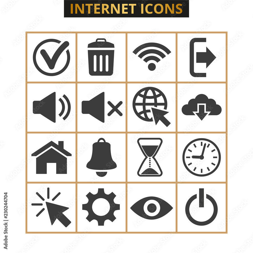 Web icons set on white background. Web icons set on white background.
