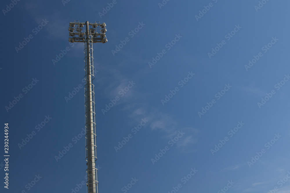 spotlight against the sky