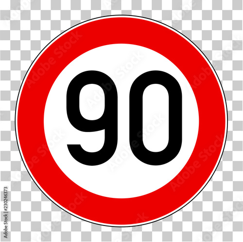 Verkehrsschild 90 Km/h