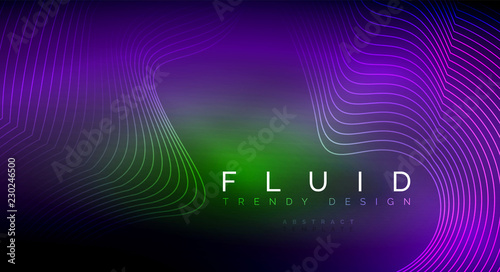 Digital flowing wave particles abstract background