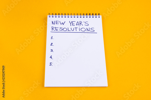 New Year's resolutions and goals