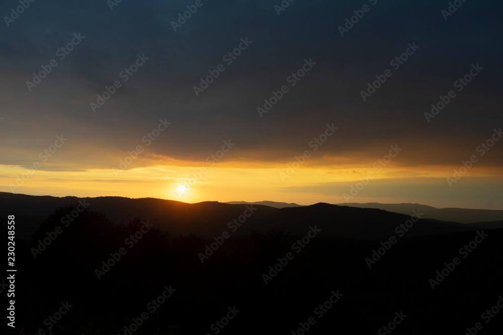 Abendhimmel im Elsass, Odilienberg