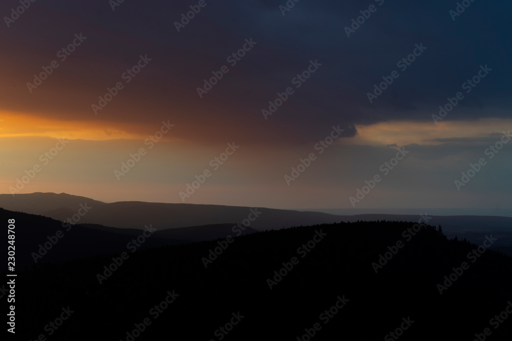 Abendhimmel im Elsass, Odilienberg