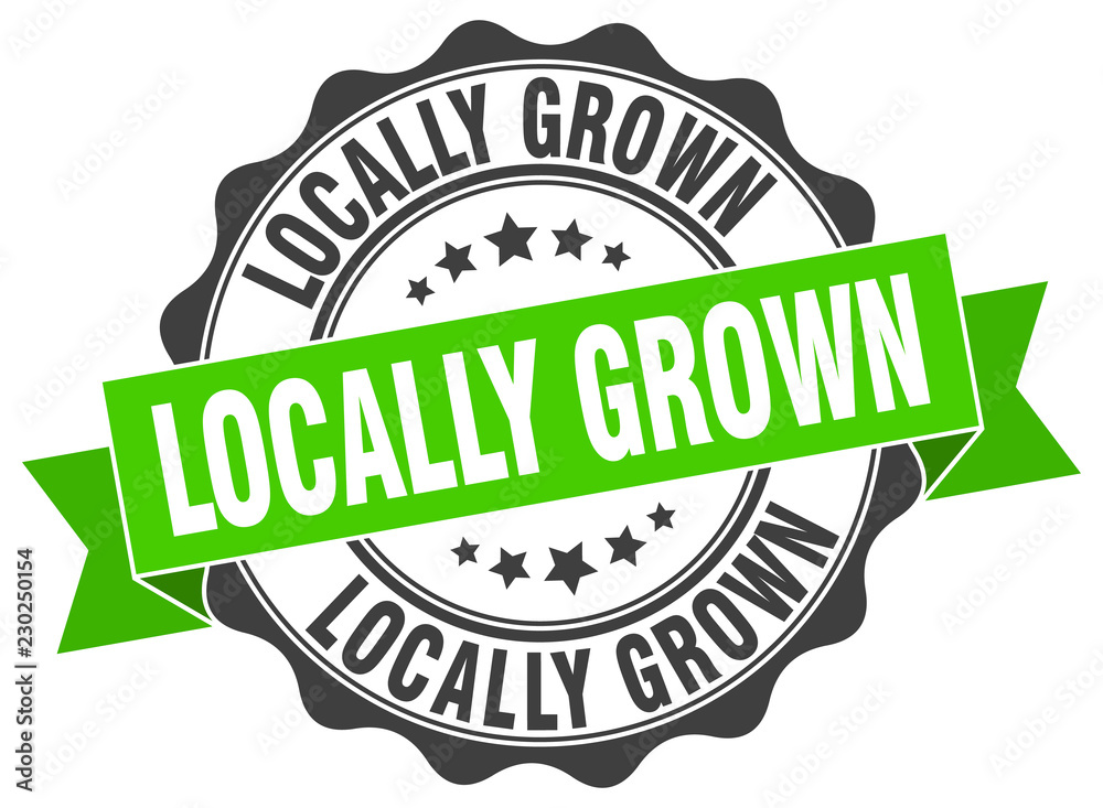 locally grown stamp. sign. seal