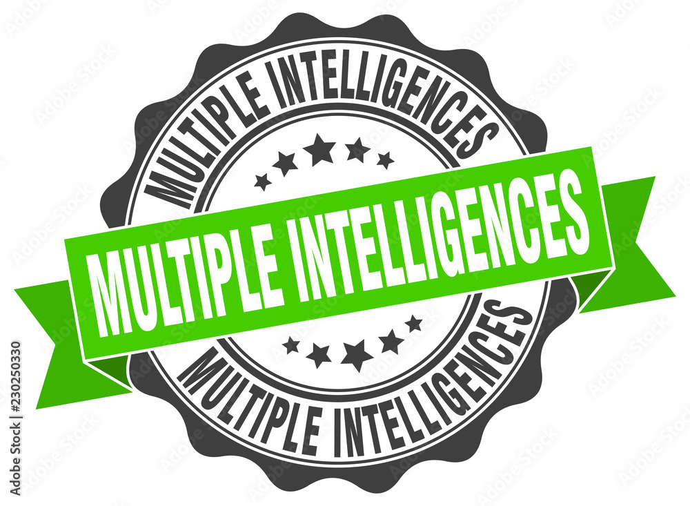 Obraz premium multiple intelligences stamp. sign. seal