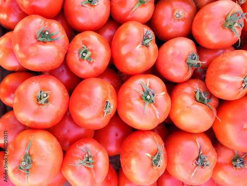 Lot of tomatoes as background