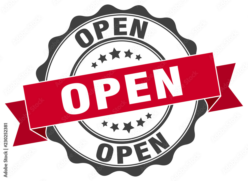 Obraz premium open stamp. sign. seal