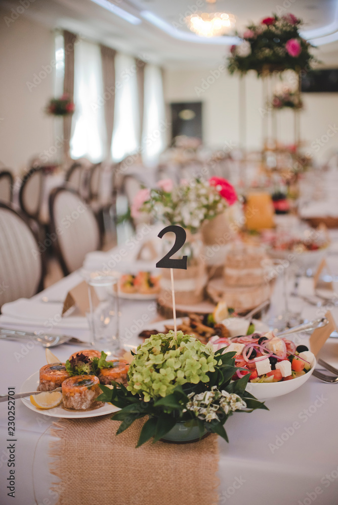 Fototapeta premium wedding table