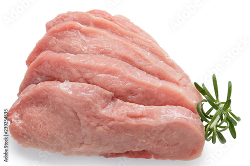 Schweineschnitzel mit Rosmarin, freigestellt