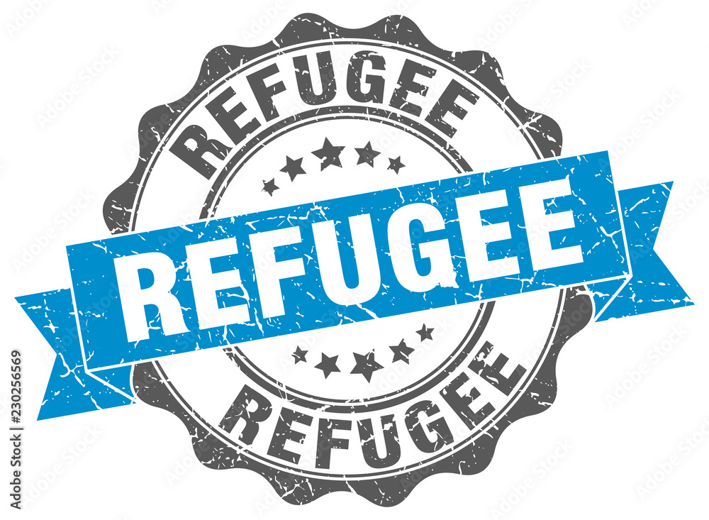 Obraz premium refugee stamp. sign. seal