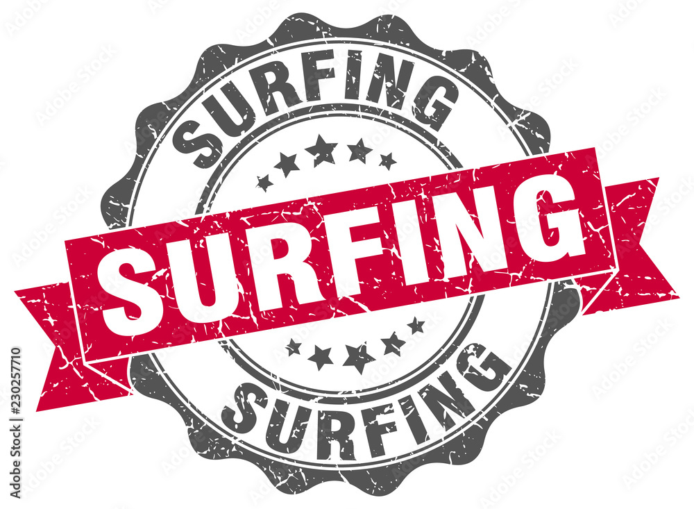Fototapeta premium surfing stamp. sign. seal