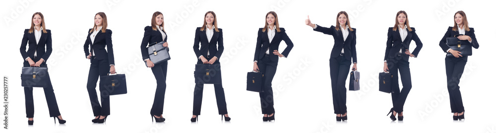 Young businesswoman isolated on white Young businesswoman isolated on white