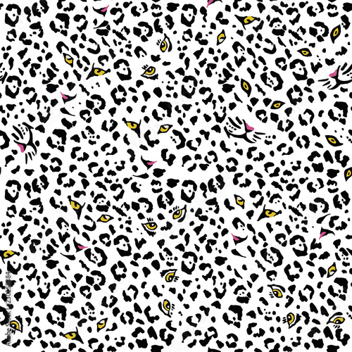 Photography Eyes of wild cats on spotted background