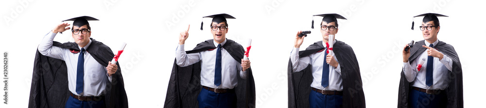 Student graduate isolated on white background Student graduate isolated on white background
