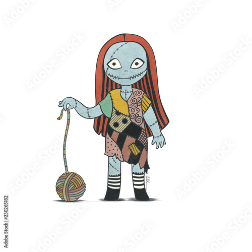 Εκτύπωση καμβά Sally Zombie