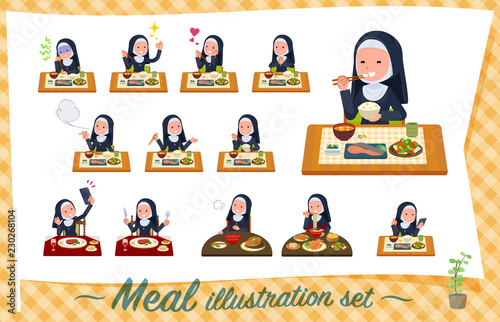 flat type Nun women_Meal