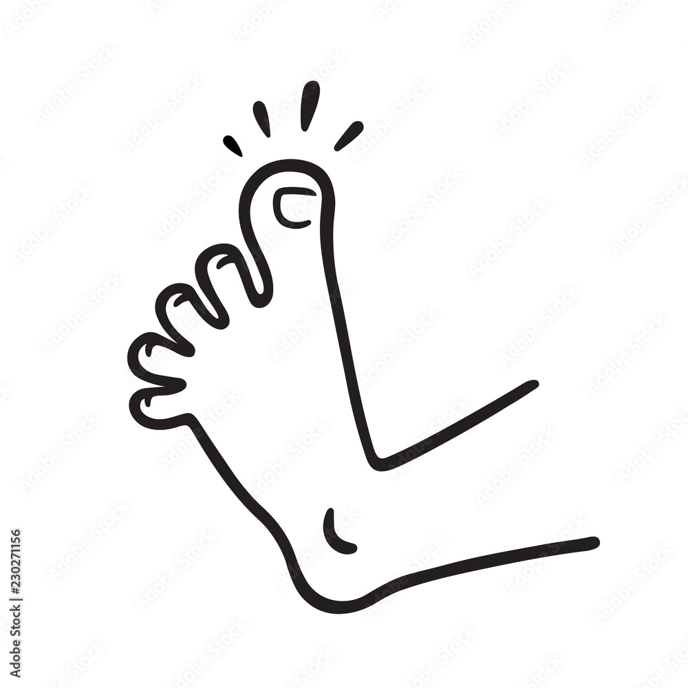 Obraz premium Foot with toe pain