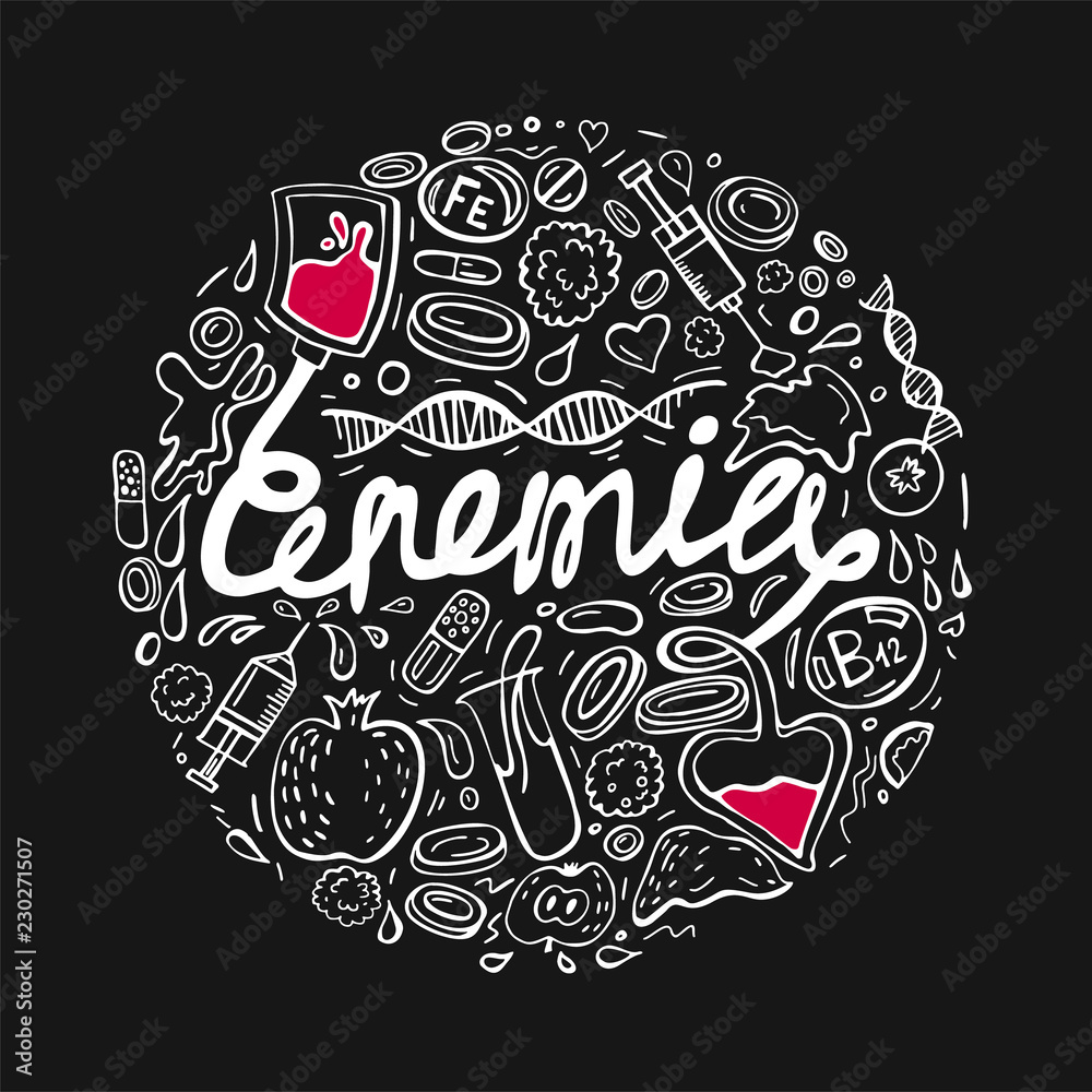 Creative anemia background Creative anemia background
