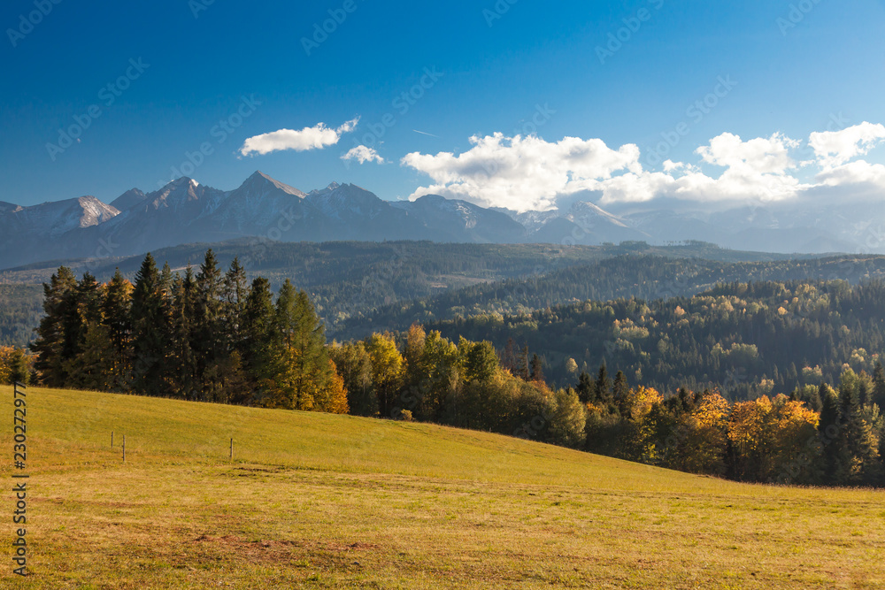 Rural Tatras mountains landscape, Poland