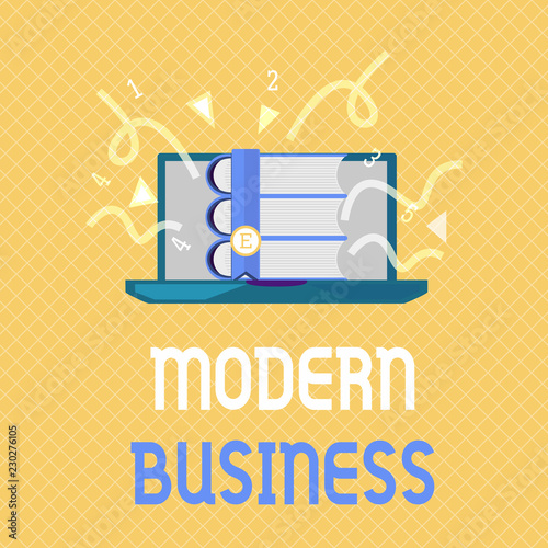 Word writing text Modern Business. Business concept for Introduction to the philosophy of large corporate enterprise.