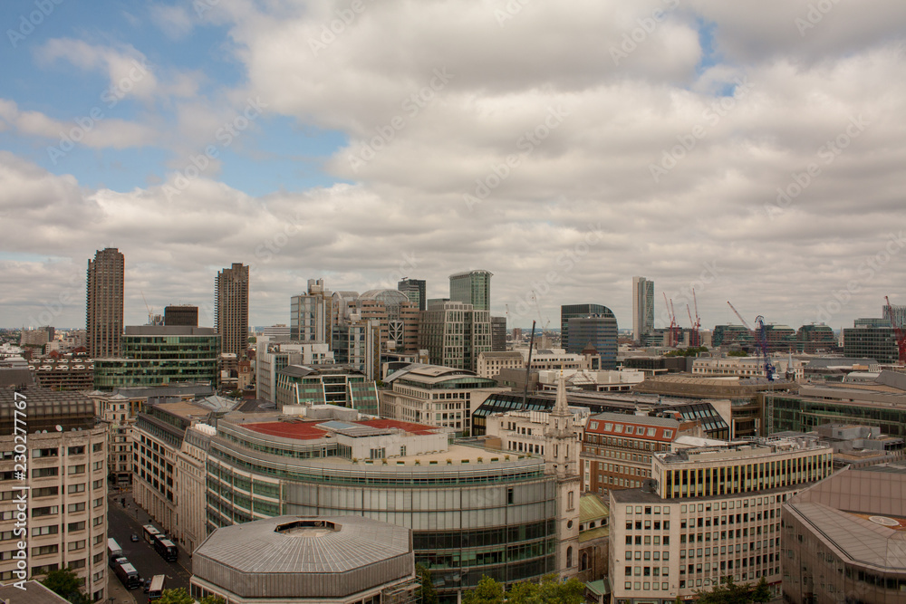 London Skyline with Cloudy Weather