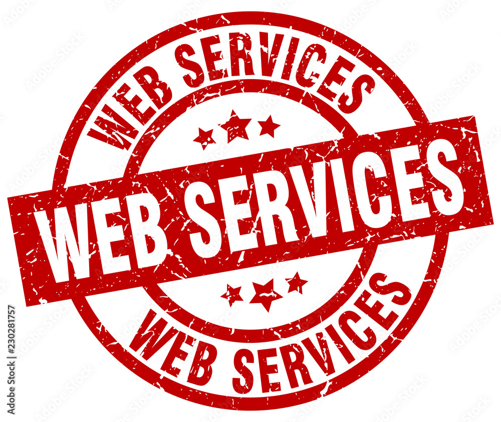 web services round red grunge stamp web services round red grunge stamp