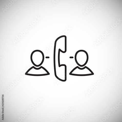 Business call thin line on white background icon