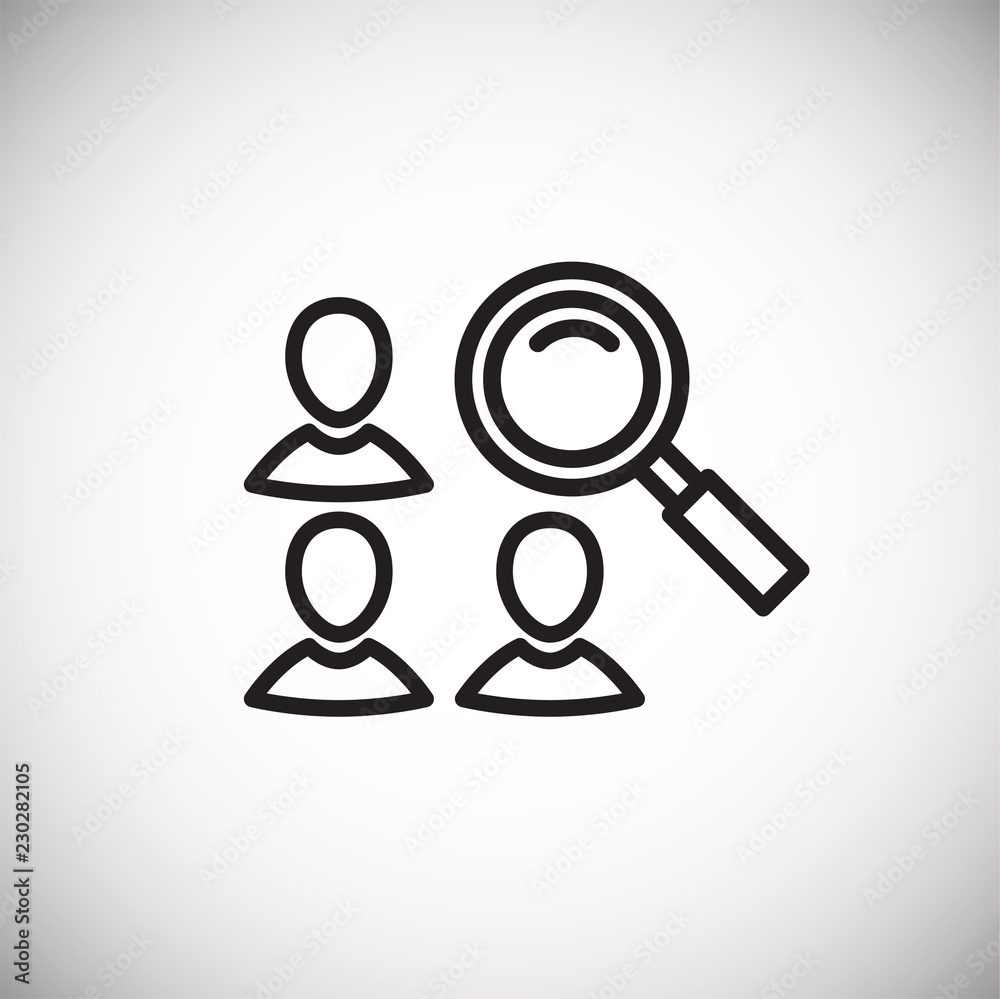 Human resources thin line on white background icon Human resources thin line on white background icon