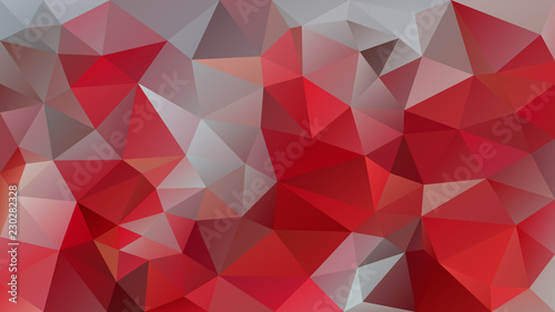 vector abstract irregular polygonal background - triangle low poly pattern - vibrant hot red gray mauve pink color