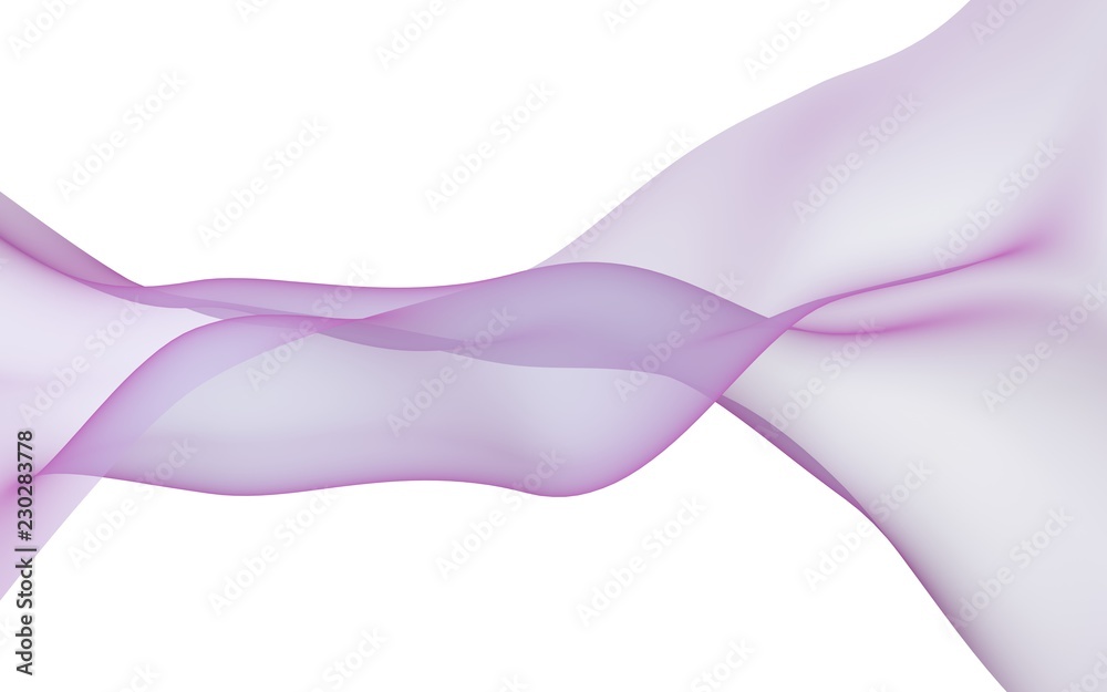 Abstract purple wave. Blue scarf. Bright purple ribbon on white background. Abstract smoke. Raster air background. Vertical image orientation. 3D illustration Abstract purple wave. Blue scarf. Bright purple ribbon on white background. Abstract smoke. Raster air background. Vertical image orientation. 3D illustration