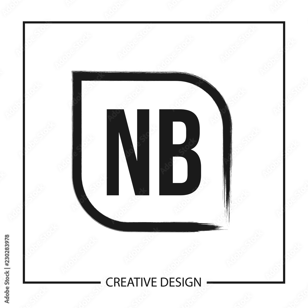 Initial NB Letter Logo Template Design Initial NB Letter Logo Template Design