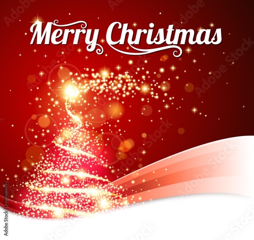 shiny Christmas tree card