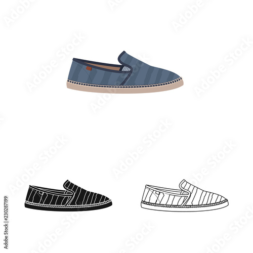 Vector illustration of shoe and footwear logo. Collection of shoe and foot stock vector illustration.