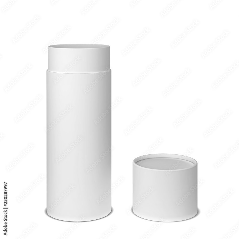Tube cardboard package mockup Tube cardboard package mockup