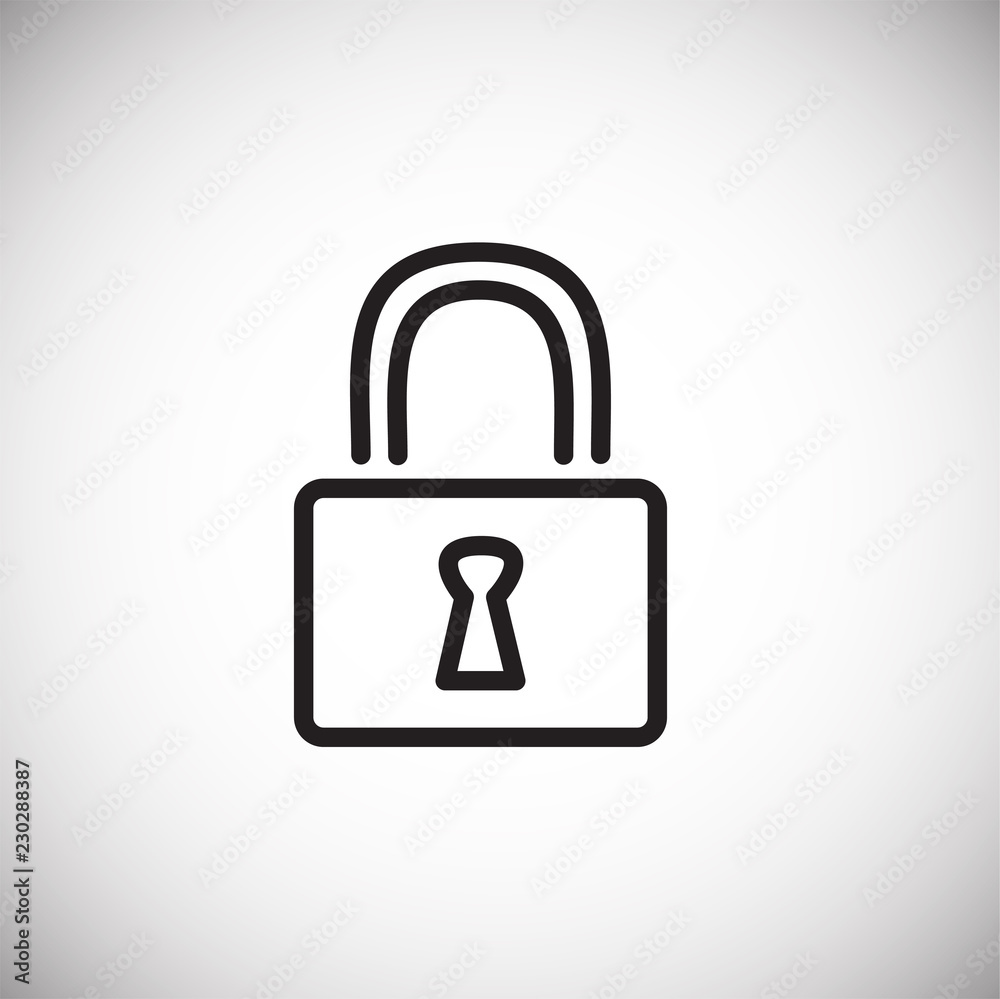 Lock thin line on white background icon Lock thin line on white background icon