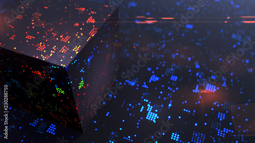 Cryptography and big data modern communication technology concept