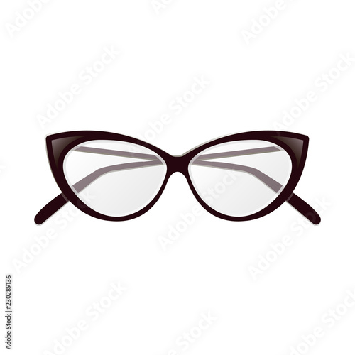 Vector illustration of glasses and frame sign. Set of glasses and accessory stock symbol for web.
