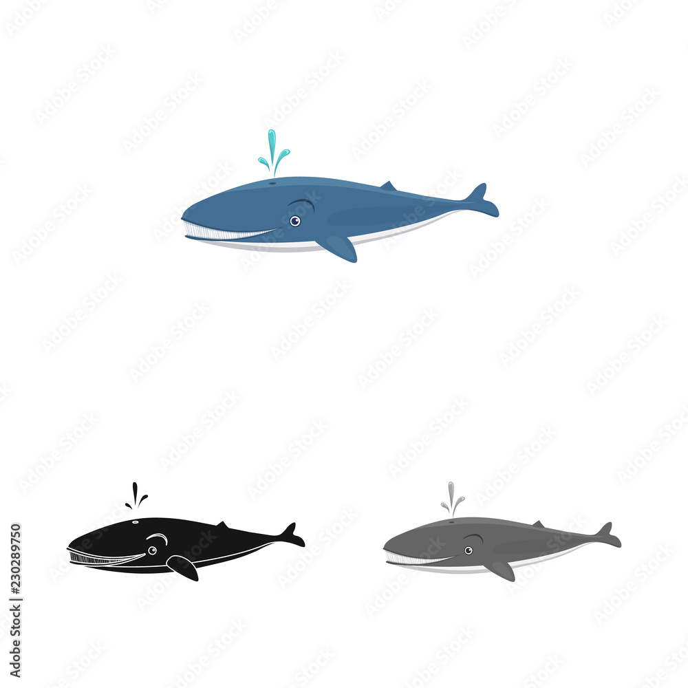 Vector design of sea and animal sign. Set of sea and marine stock vector illustration. Vector design of sea and animal sign. Set of sea and marine stock vector illustration.