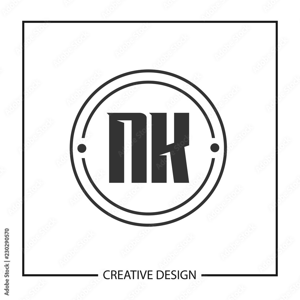 Initial NK Letter Logo Template Design Initial NK Letter Logo Template Design